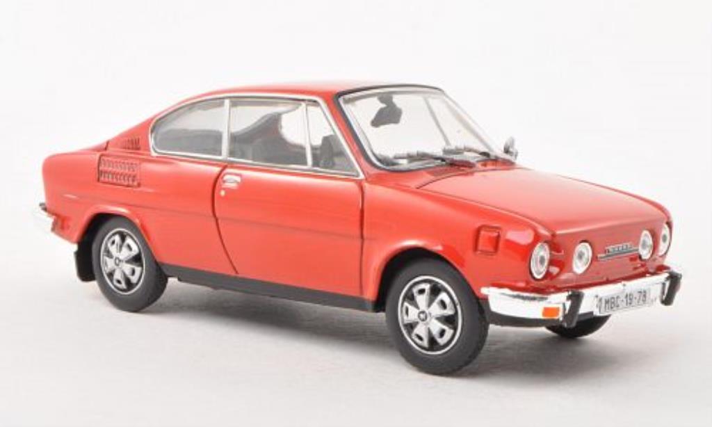 Skoda 110 1/43 Abrex R rood modelauto