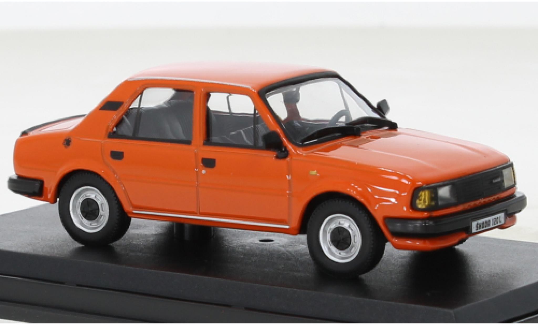 Skoda 120 1/43 Abrex L oranje 1984 1:43 modelauto