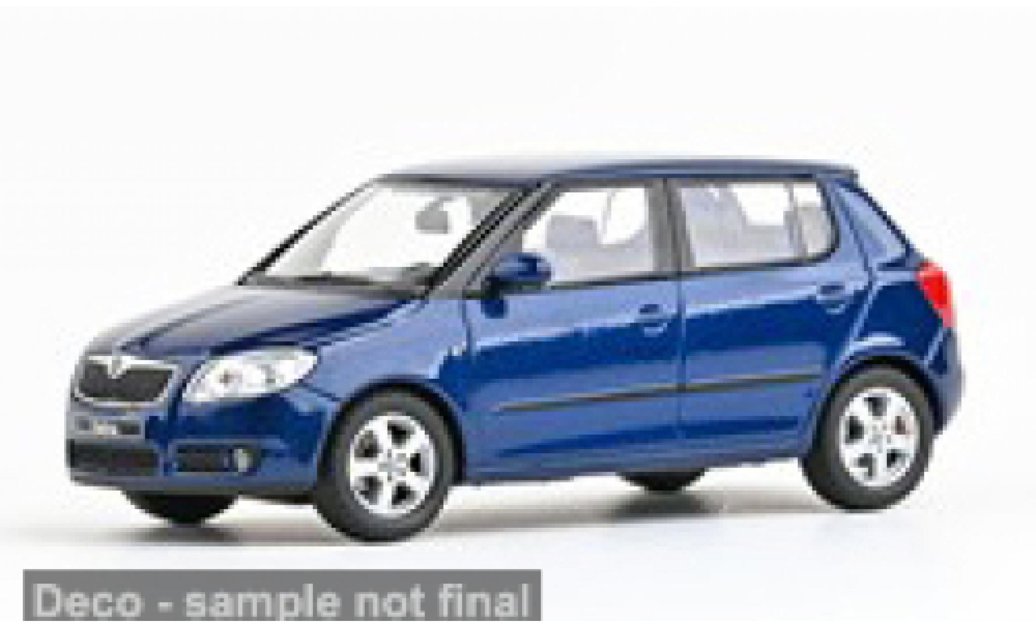 Skoda Fabia 1/43 Abrex II blauw 2006 1:43 modelauto