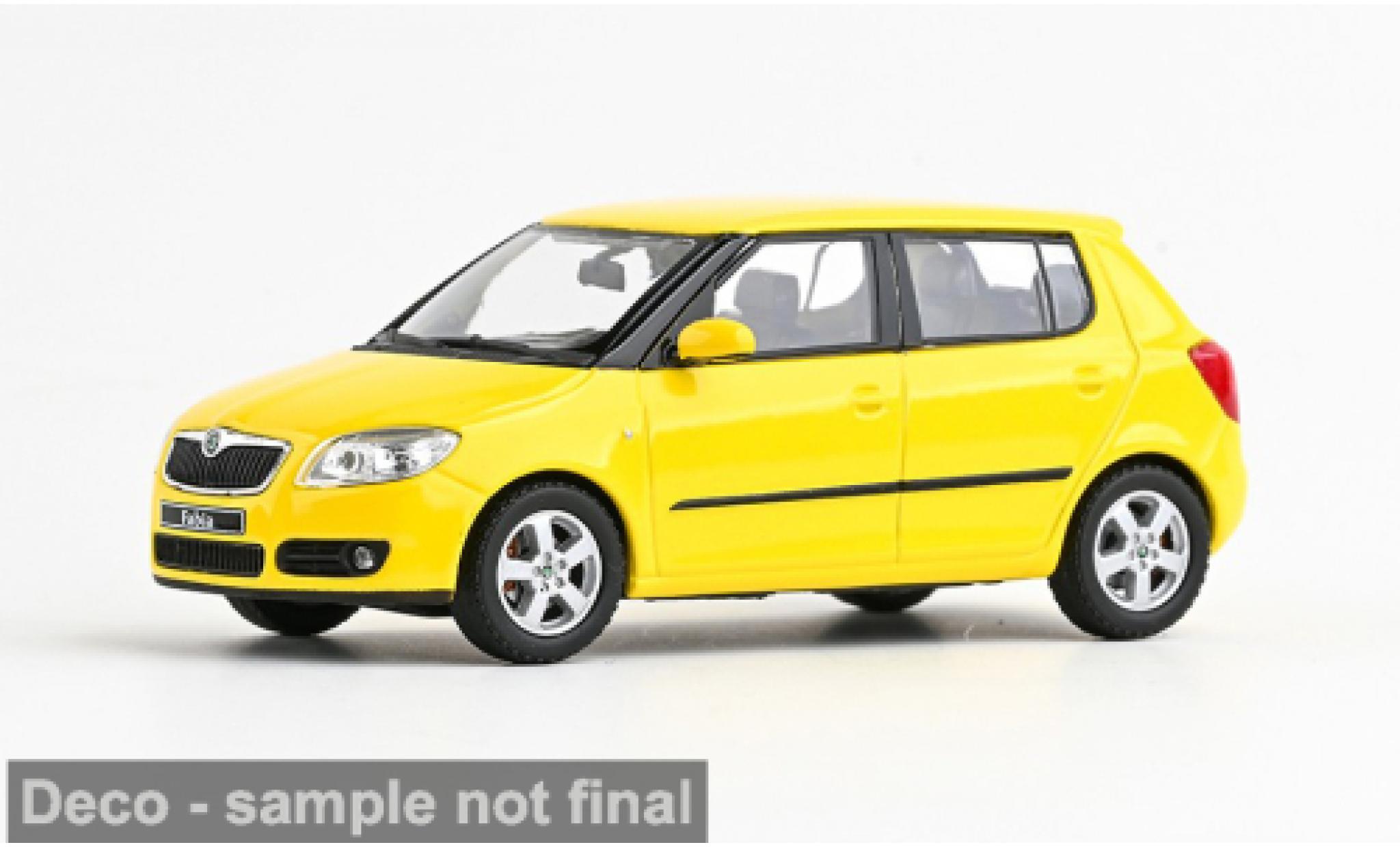 Skoda Fabia 1/43 Abrex II geel 2006 1:43 modelauto