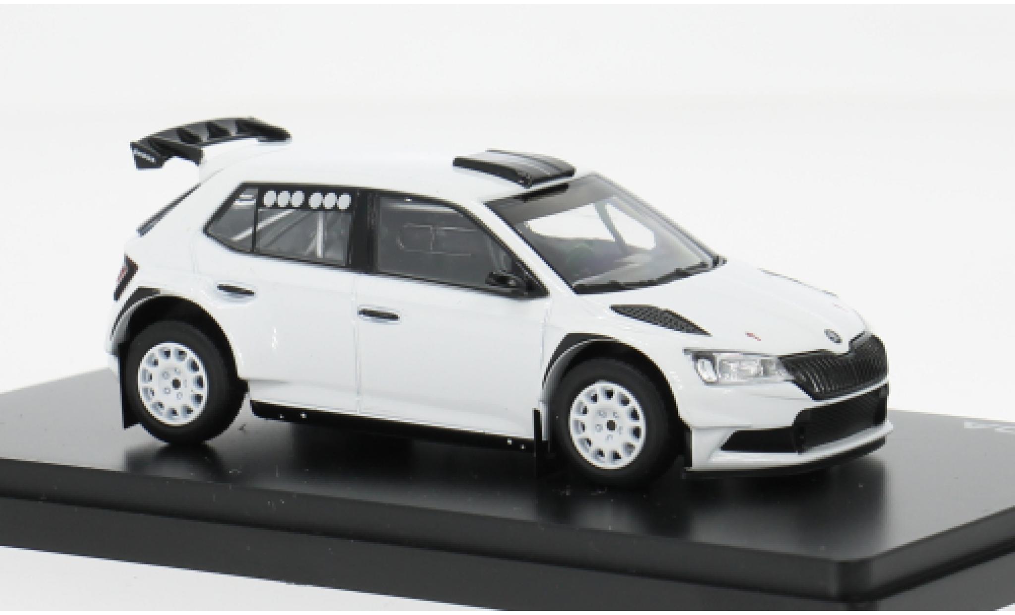 Skoda Fabia 1/43 Abrex III FL Rally2 Evo wit 2019 1:43 modelauto