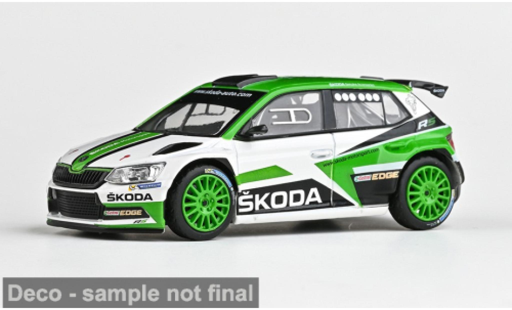 Skoda Fabia 1/43 Abrex III R5 groen/wit 2015 1:43 modelauto
