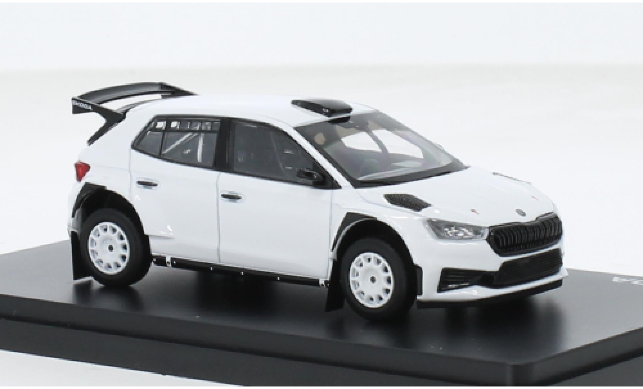 Skoda Fabia 1/43 Abrex IV RS Rallye2 wit 2022 1:43 modelauto