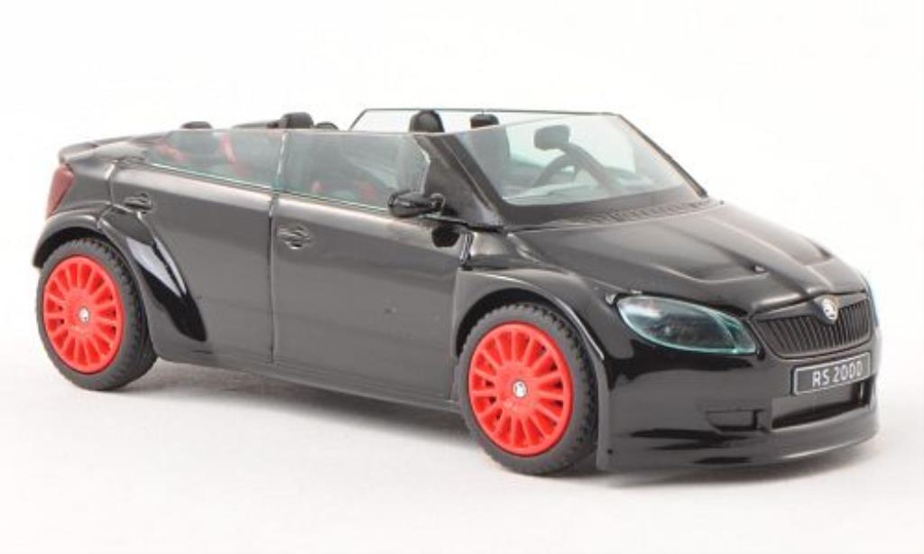 Skoda Fabia 1/43 Abrex 2000 Concept Car zwart mit rooden Felgen modelauto