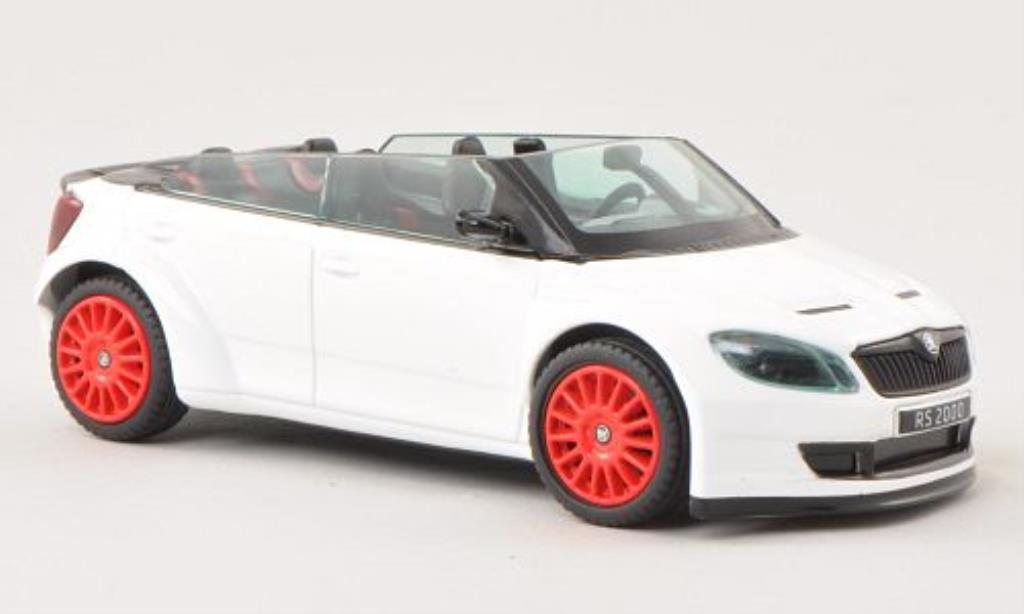 Skoda Fabia 1/43 Abrex 2000 Concept Car wit mit rooden Felgen modelauto