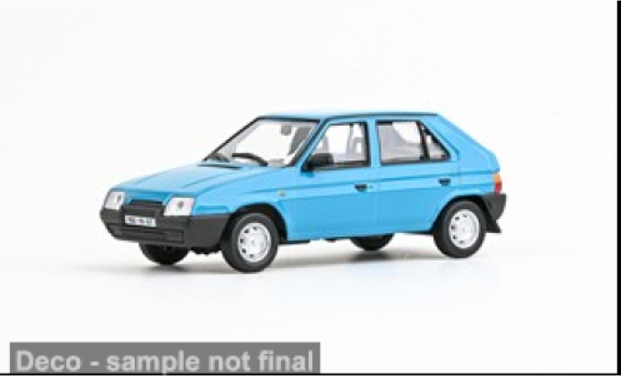 Skoda Favorit 1/43 Abrex 136L blauw 1988 1:43 modelauto