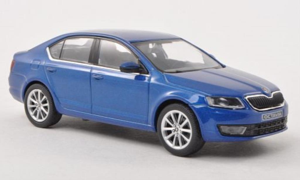 Skoda Octavia 1/43 Abrex III blauw 2013 modelauto