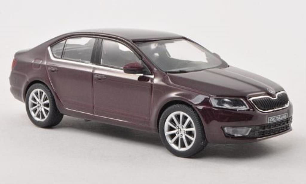 Skoda Octavia 1/43 Abrex III rood 2013 modelauto