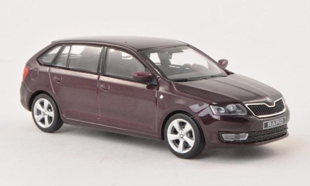 Skoda Rapid 1/43 Abrex Spaceback rood 2013 modelauto