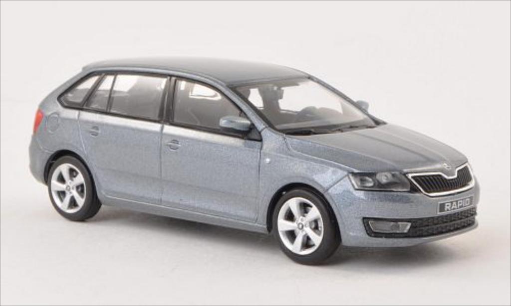Skoda Rapid 1/43 Abrex Spaceback metallic grijs 2013 modelauto