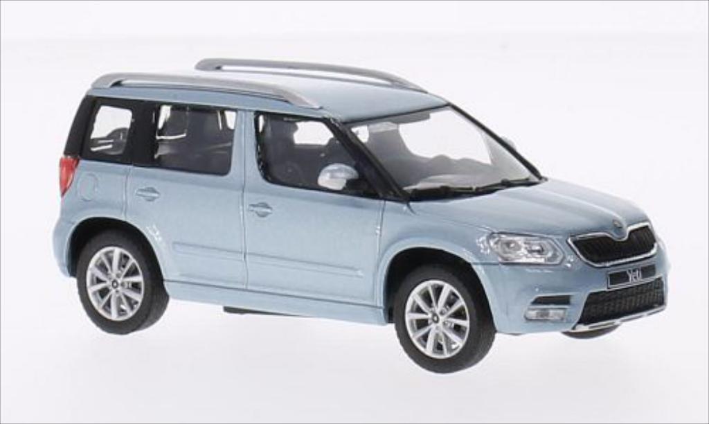 Skoda Yeti 1/43 Abrex metallic blauw 2013 modelauto