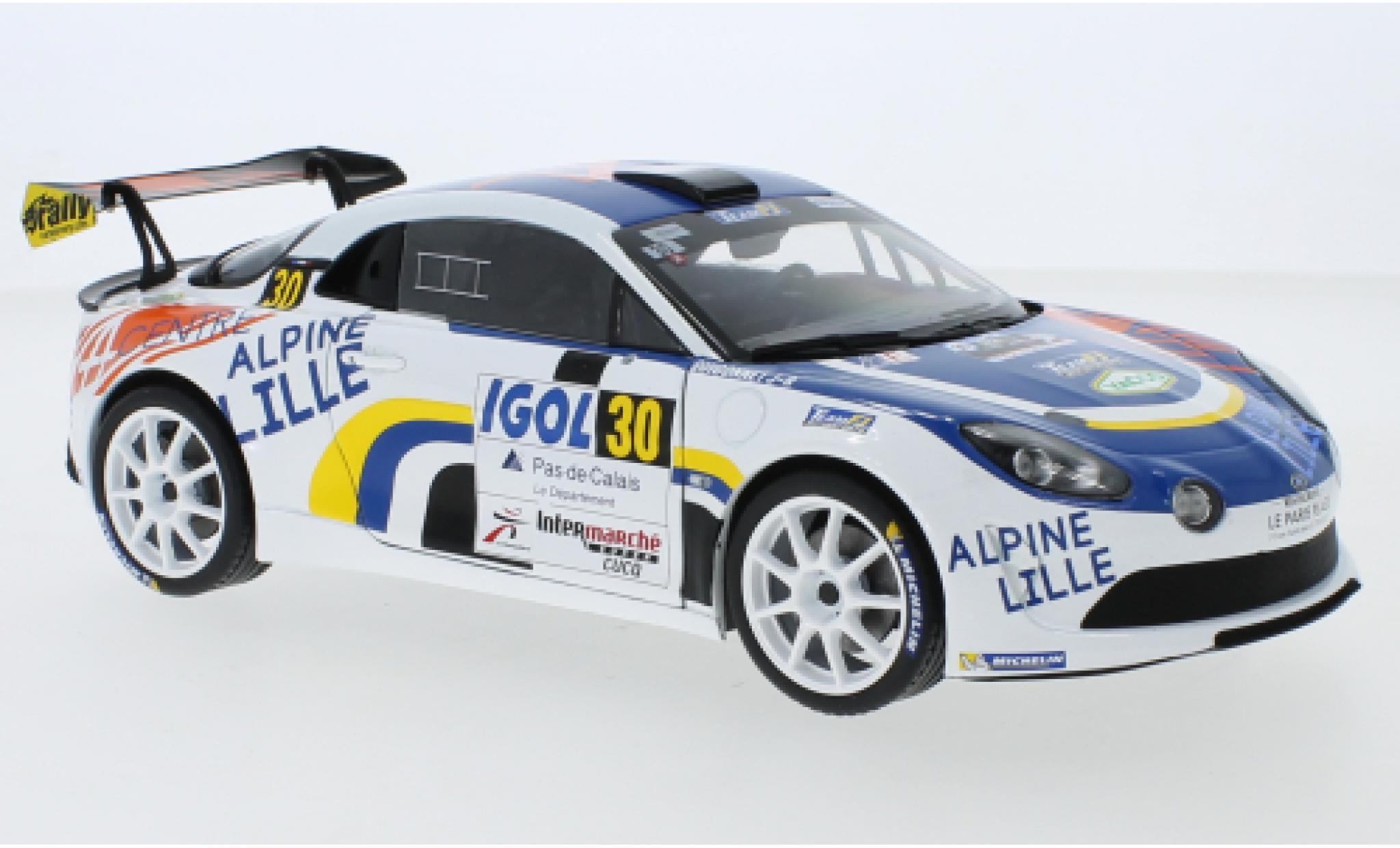Alpine A110 1/18 Solido RGT No.30 Rallye du Touquet 2020 F.Delecour modelauto