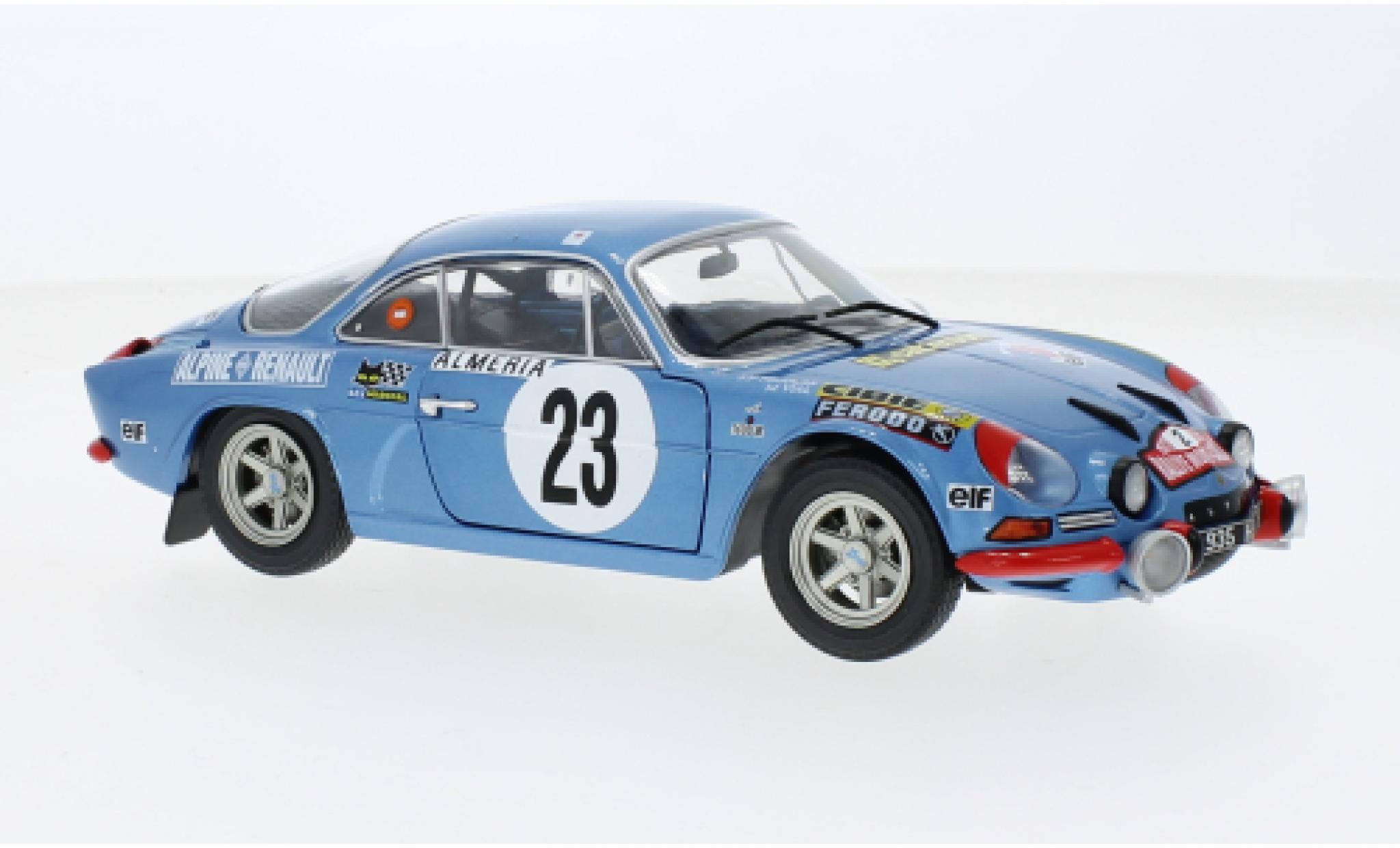 Alpine A110 1/18 Solido Renault No.23 Rallye Monte Carlo 1972 1:18 modelauto