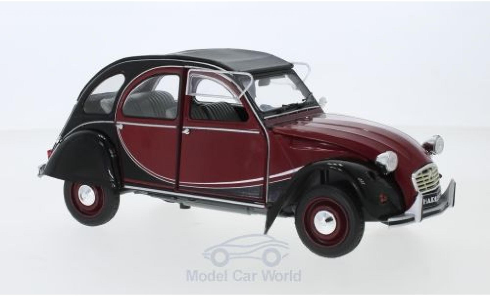 Citroen 2CV 1/18 Solido 6 Charleston rood/zwart 1982 modelauto