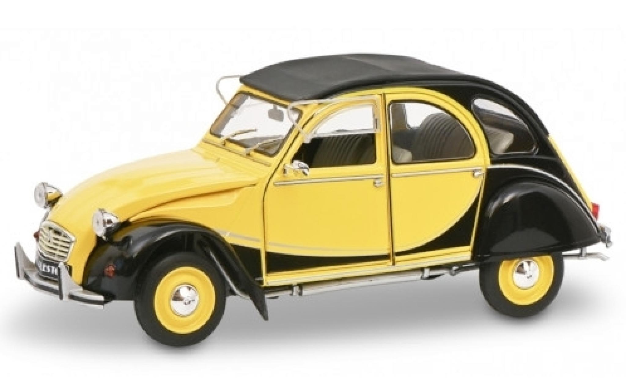 Citroen 2CV 1/18 Solido 6 Charlston geel/zwart modelauto