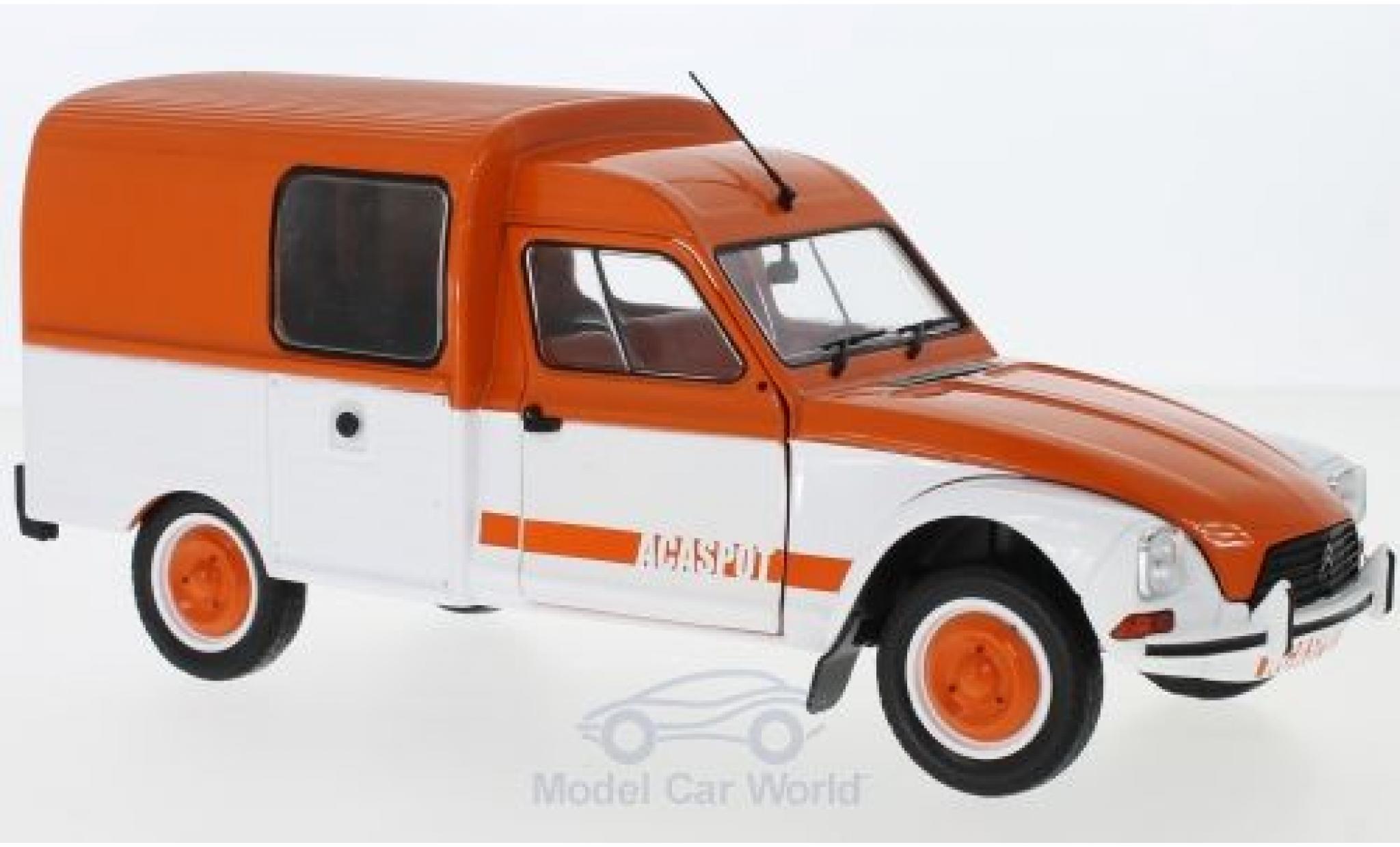 Citroen Acadiane 1/18 Solido Acaspot oranje/beige 1984 modelauto