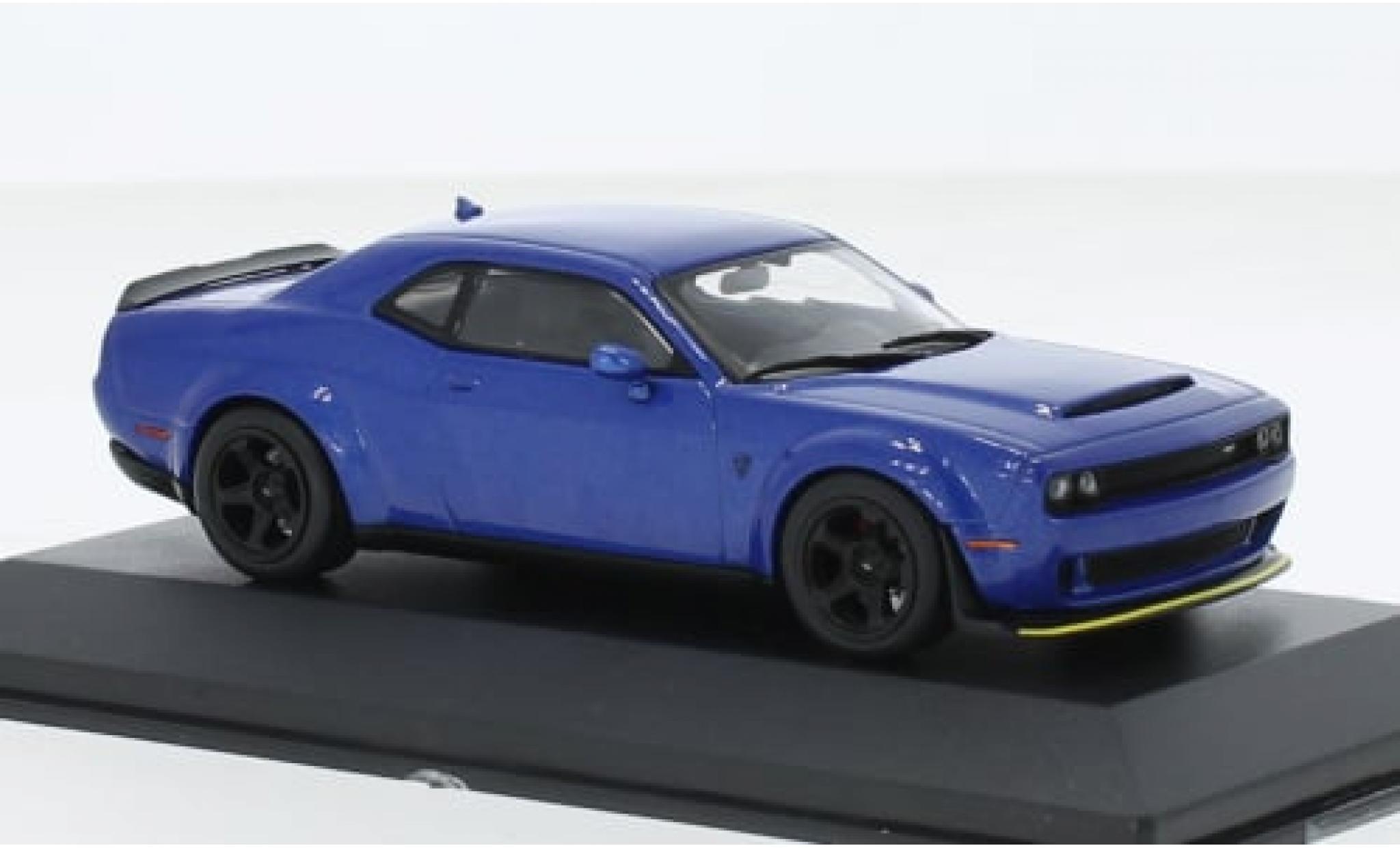 Dodge Challenger 1/43 Solido SRT Demon V8 6.2 metallic blauw 2018 1:43 modelauto