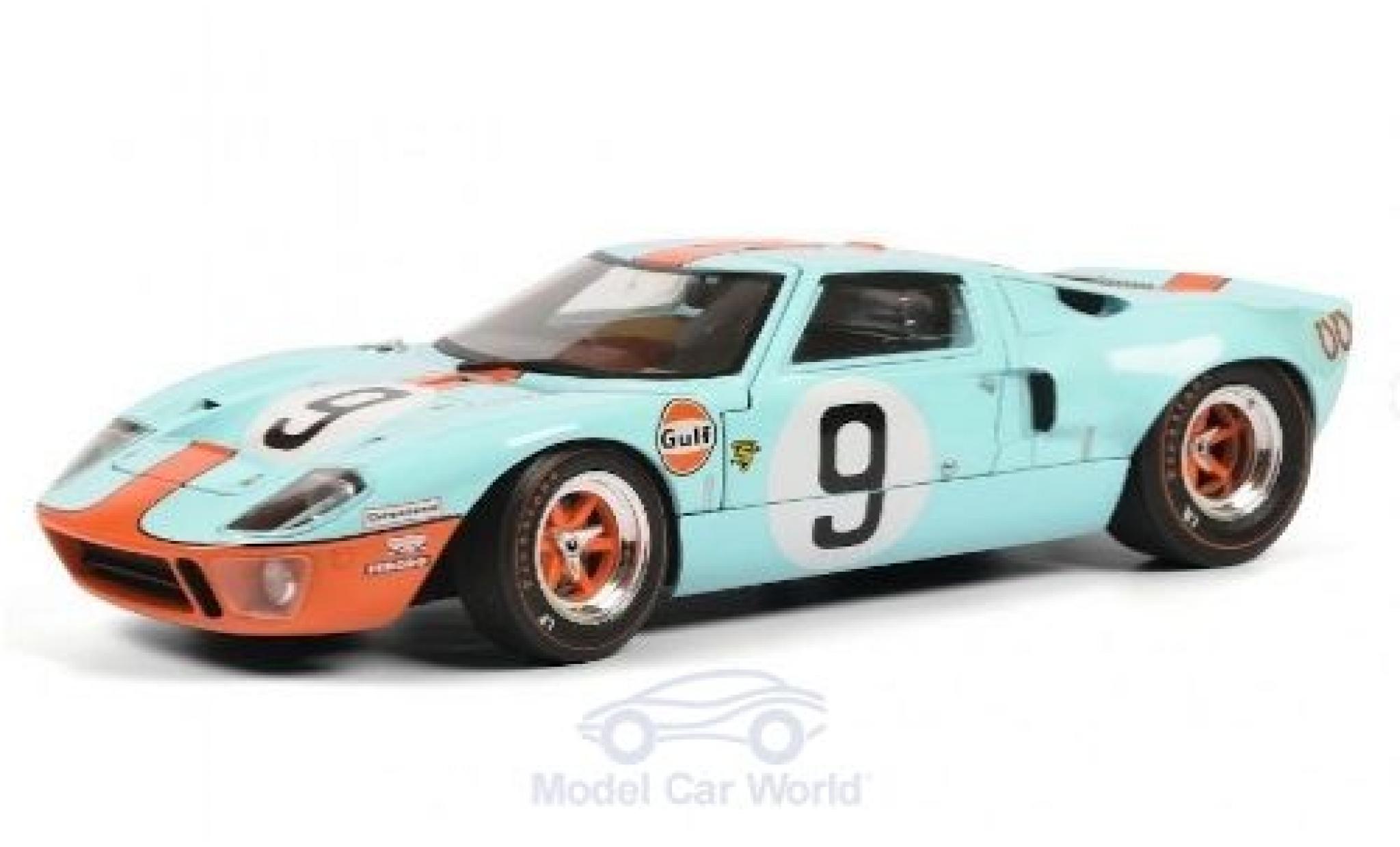 Ford GT40 1/18 Solido No.9 Gulf 24h Le Mans 1968 P.Rodriguez/L.Bianchi modelauto