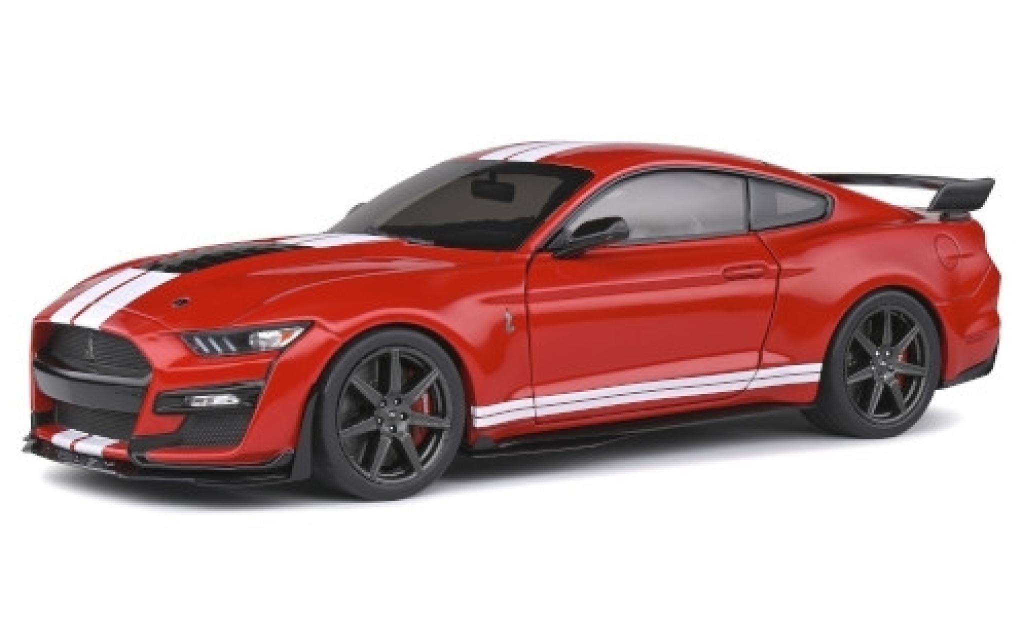 Ford Mustang 1/18 Solido Shelby GT 500 Fast Track rood/matt-wit 2020 modelauto