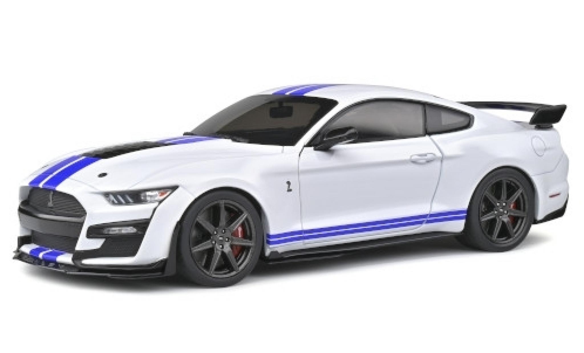 Ford Mustang 1/18 Solido Shelby GT 500 Fast Track wit/matt-blauw 2020 modelauto
