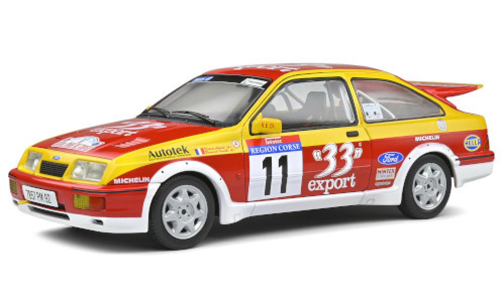 Ford Sierra 1/18 Solido RS Cosworth No.11 France 33 Export Rallye WM Rallye Tour de Corse 1987 D.Auriol/B.Occelli modelauto