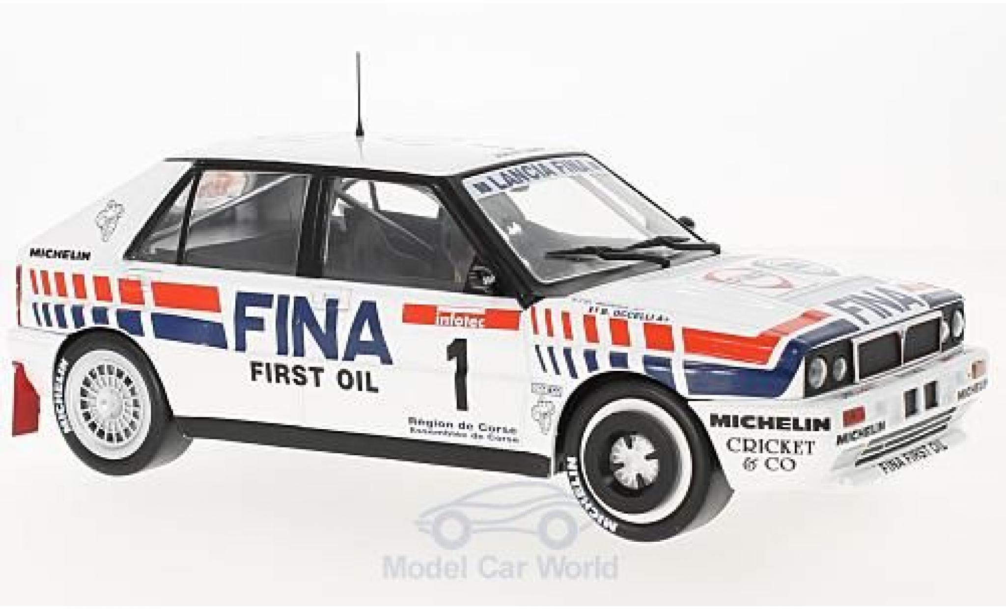 Lancia Delta 1/18 Solido Integrale 16V No.1 Fina Tour de Corse 1991 D.Auriol/B.Occelli modelauto