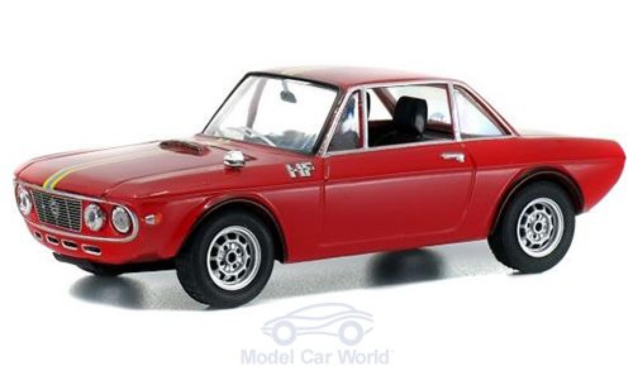 Lancia Fulvia 1/43 Solido Fanalone rood/Dekor 1969 modelauto