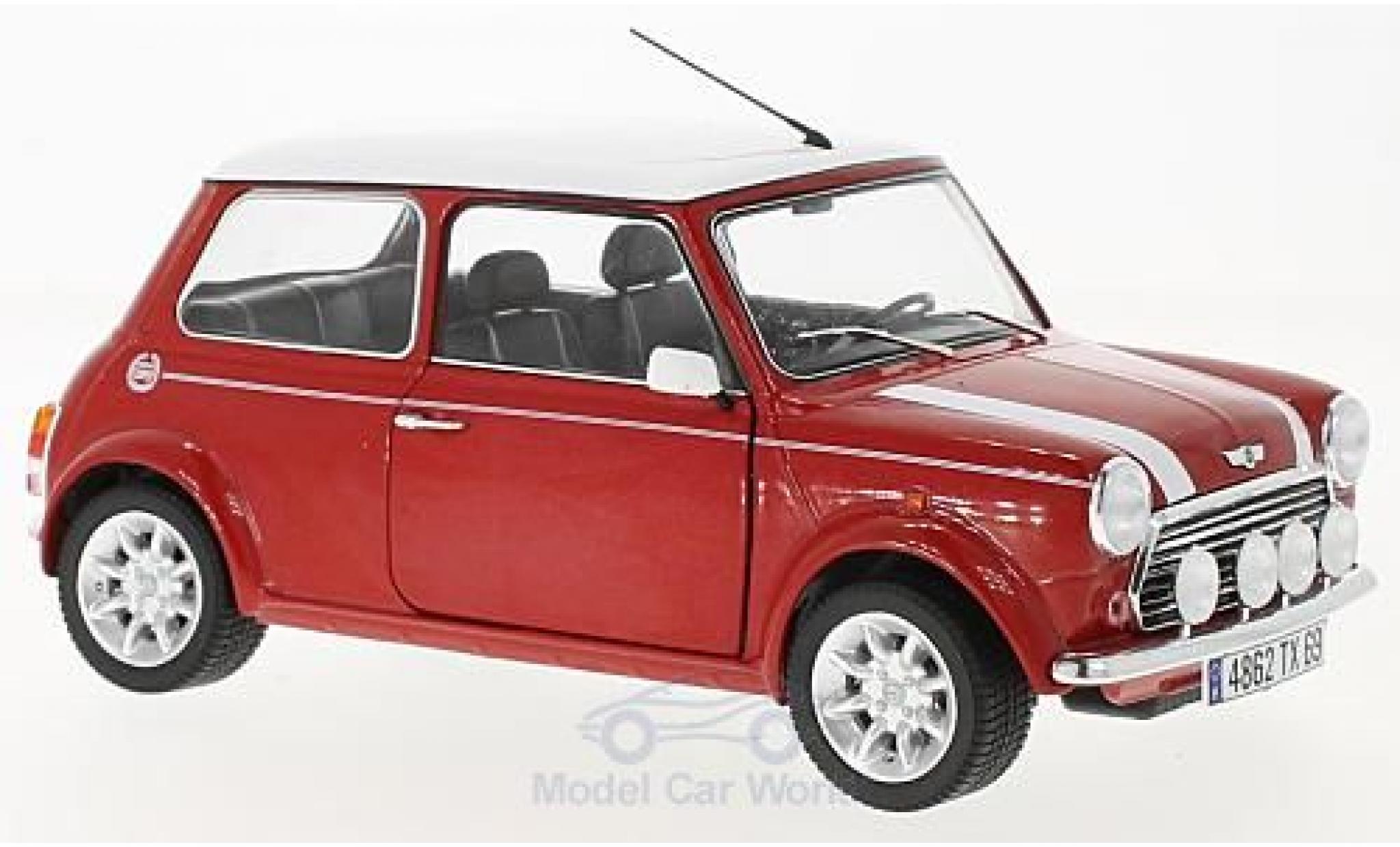 Mini Cooper S 1/18 Solido 1.3i Sport Pack rood/wit modelauto