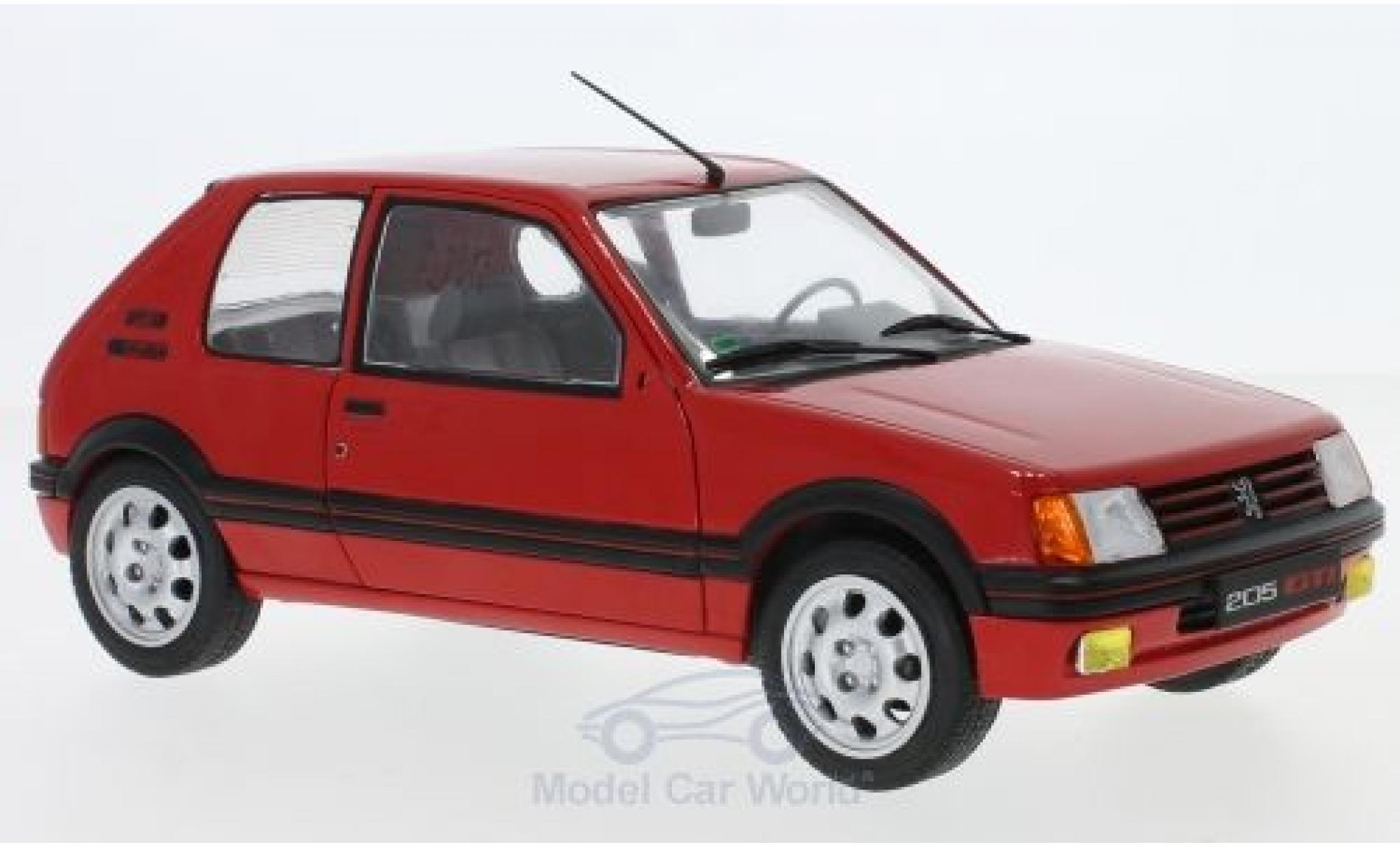 Peugeot 205 GTI 1/18 Solido GTI 1.9 rood 1988 modelauto