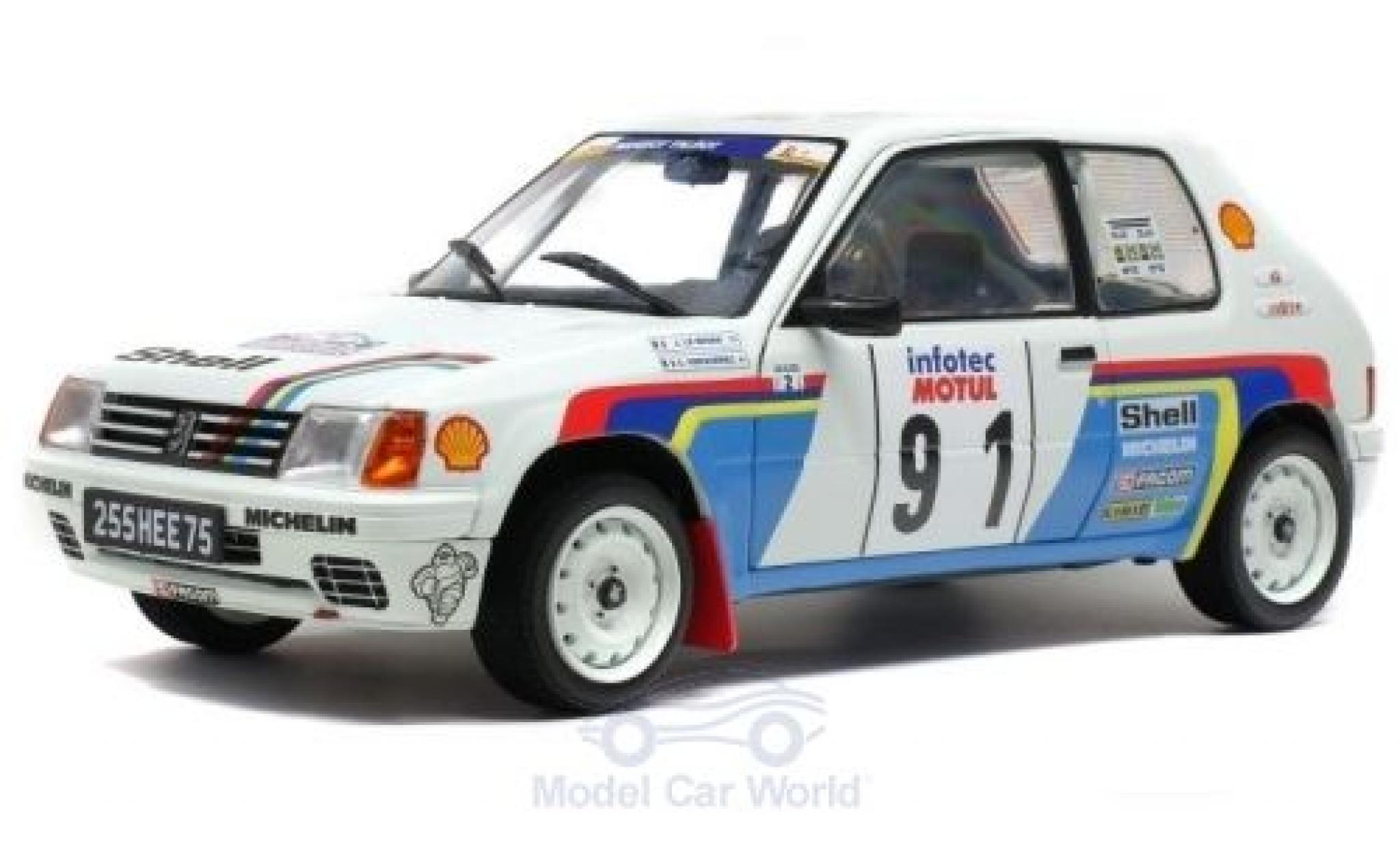 Peugeot 205 1/18 Solido Rallye No.91 Rallye WM Rallye Tour de Corse 1989 J.Le Bihan/S.Kervarrec modelauto