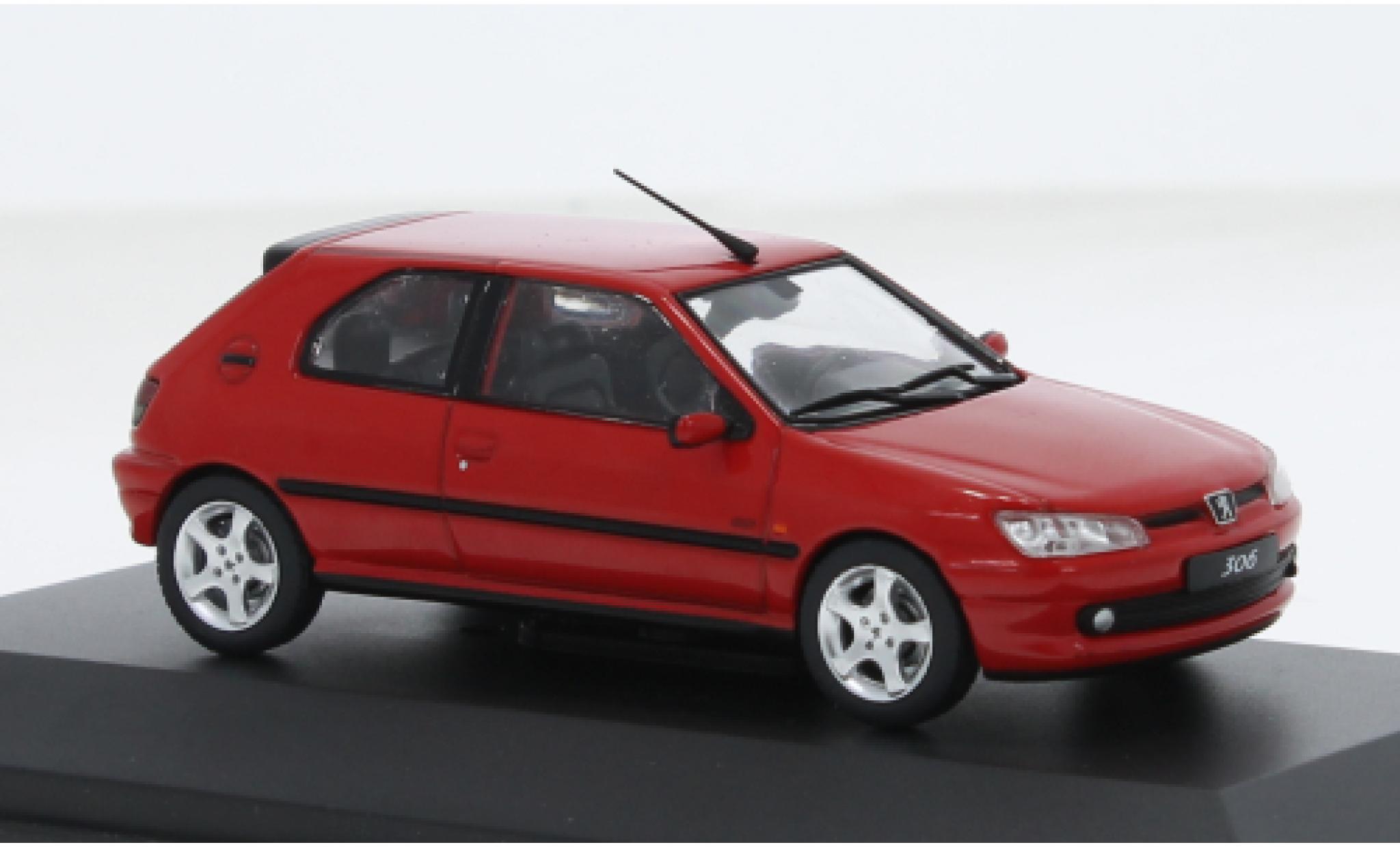 Peugeot 306 1/43 Solido S16 rood 2002 1:43 modelauto