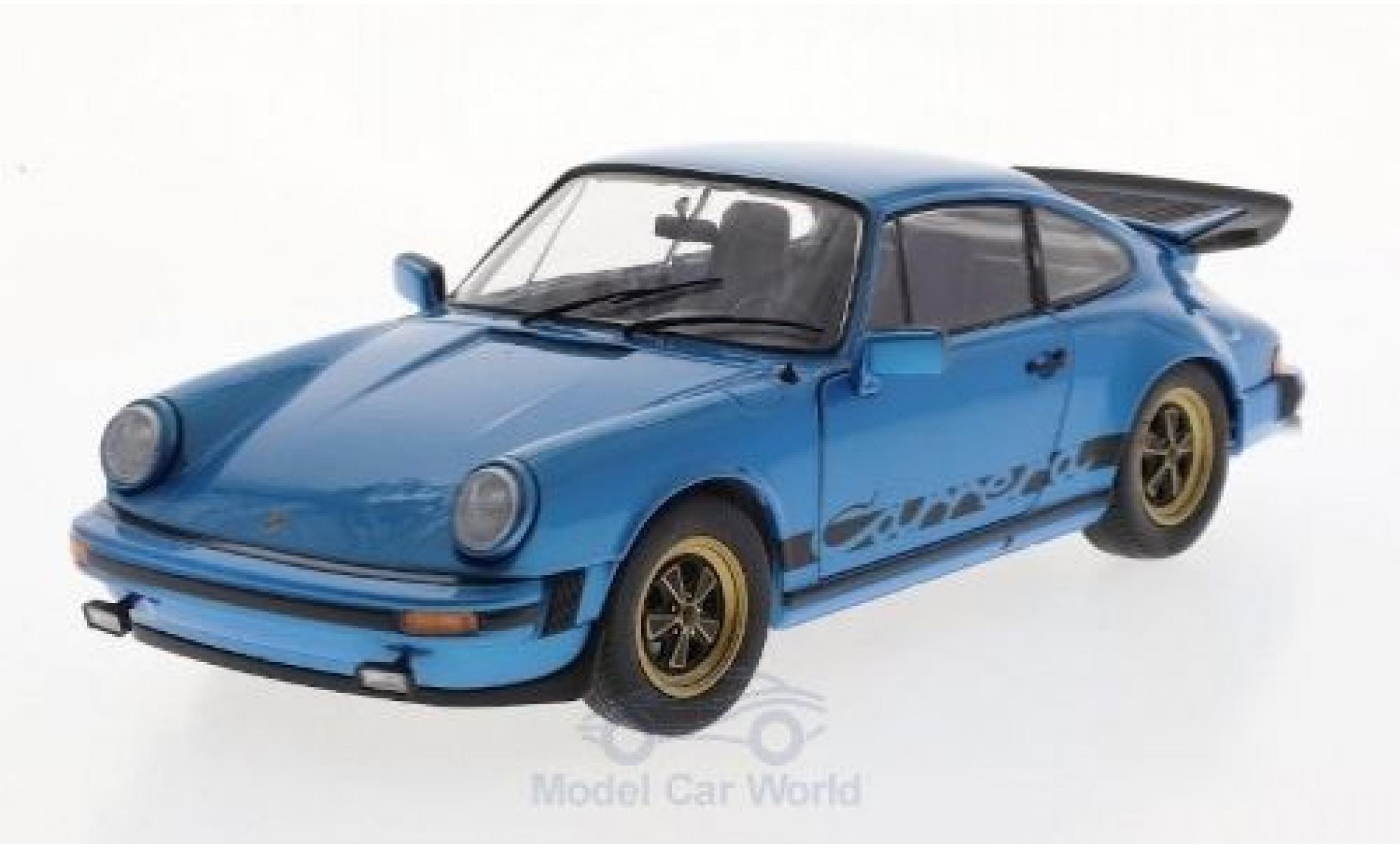 Porsche 930 1/18 Solido 911 () Carrera 3.0 metallic blauw 1984 modelauto