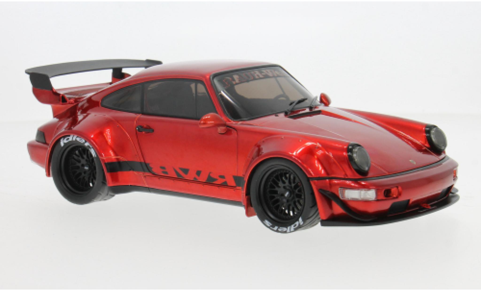 Porsche 964 RWB 1/18 Solido rood 1:18 modelauto
