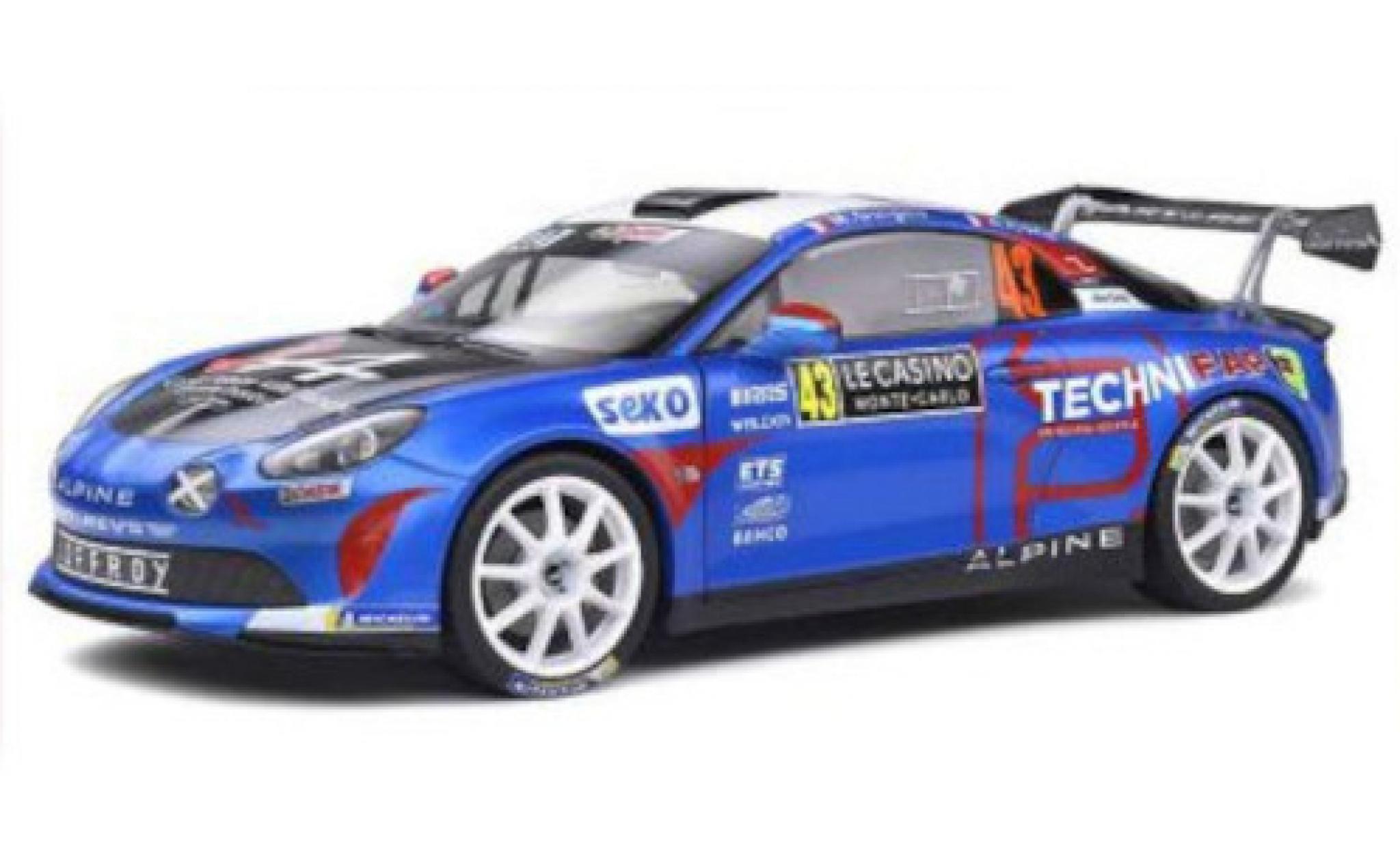 Alpine A110 1/18 Solido Rally RGT No.43 Rallye WM Rallye Monte Carlo 1988 modelauto