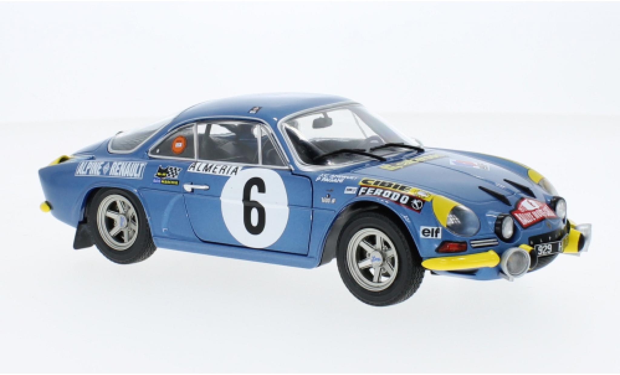 Alpine A110 1/18 Solido Renault 1600S No.6 Rallye Monte Carlo 1972 modelauto