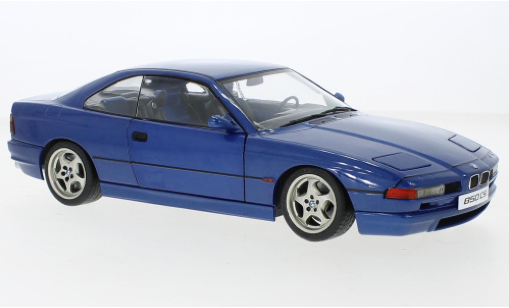 Bmw 850 1/18 Solido CSI (E31) metallic blauw 1990 modelauto