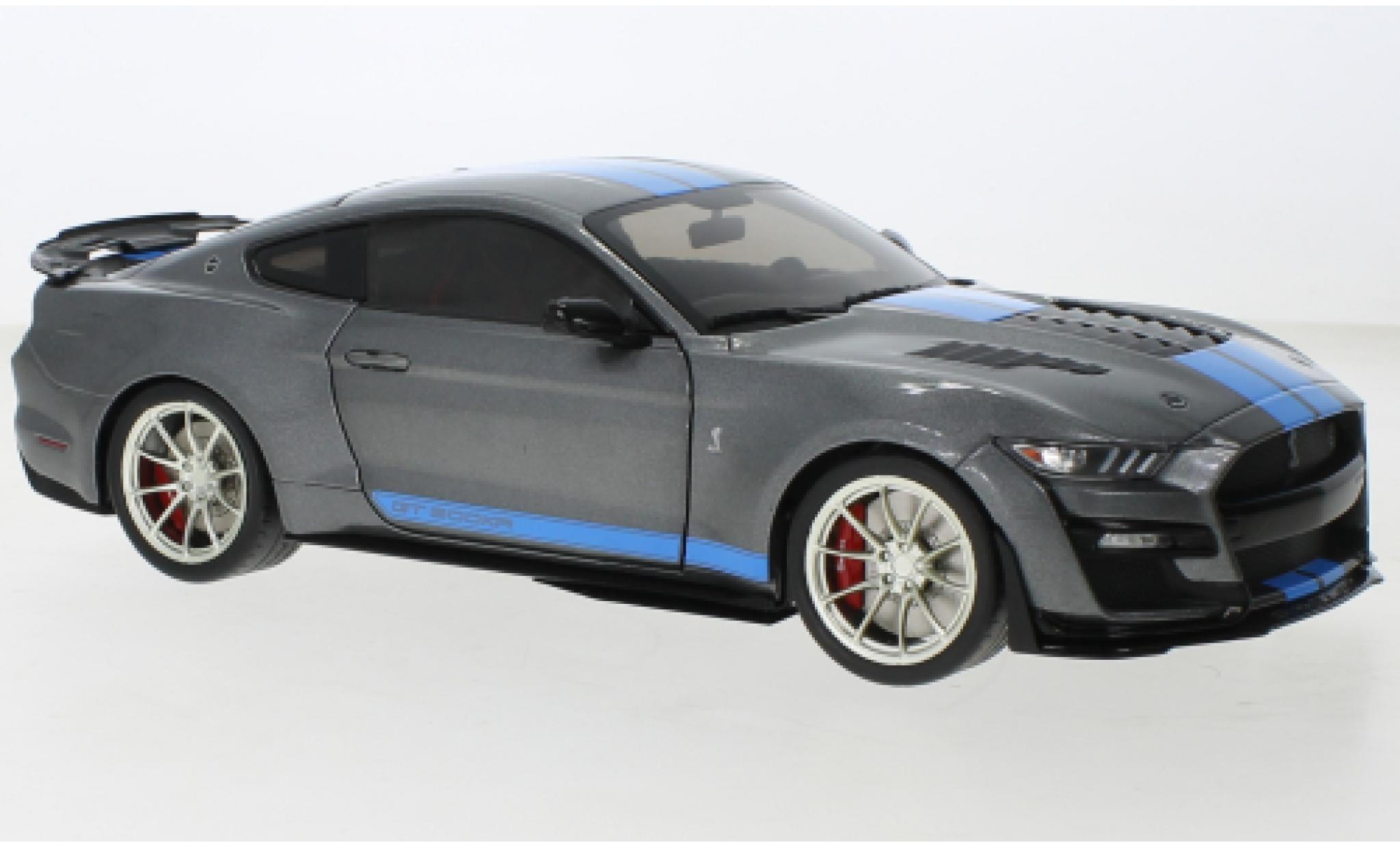Shelby GT 500 1/18 Solido Ford Mustang KR grijs/blauw 2022 modelauto