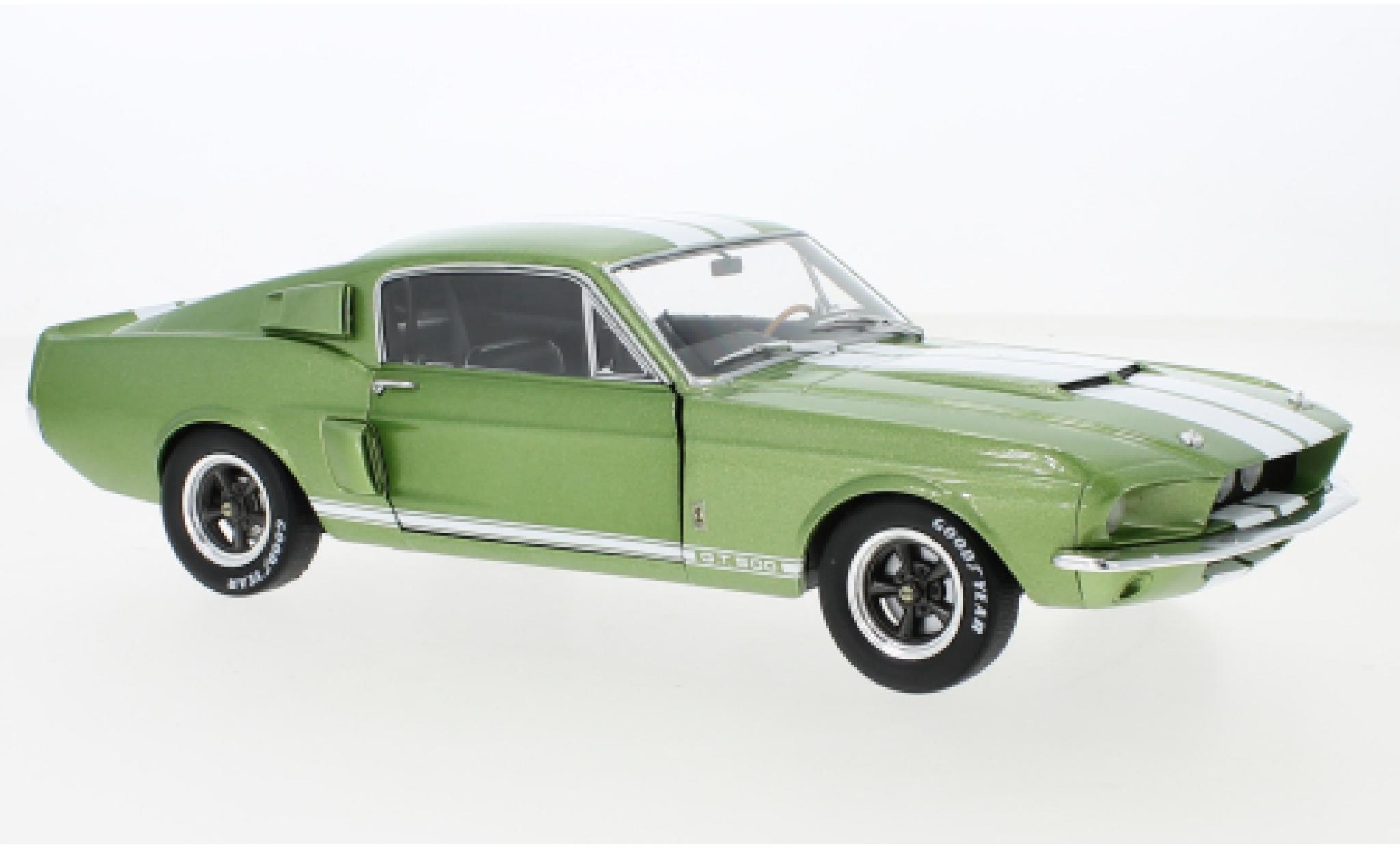 Shelby GT 500 1/18 Solido Ford Mustang metallic groen/wit 1967 modelauto
