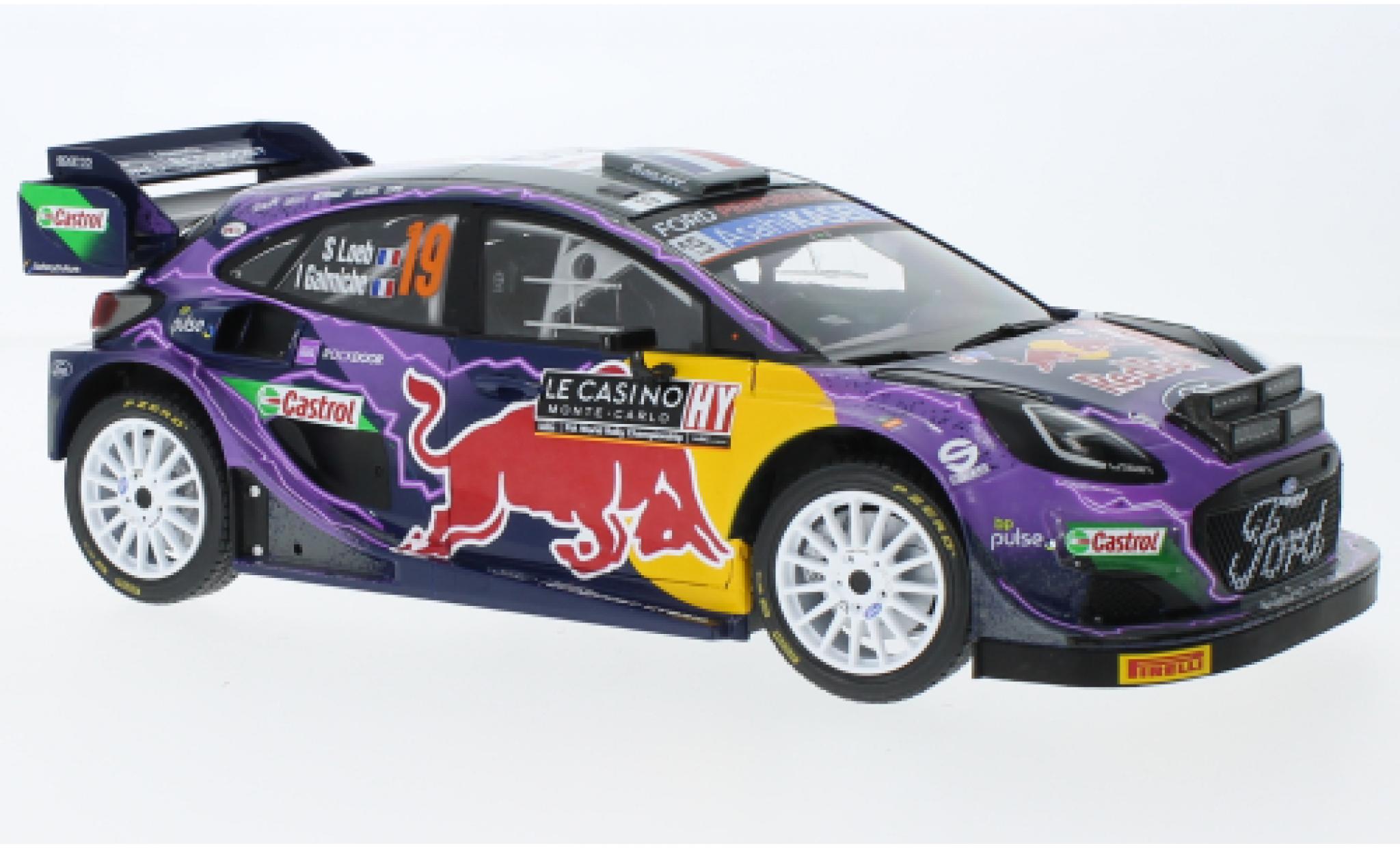 Ford Puma 1/18 Solido Rally 1 No.19 Red Bull Rallye WM Rallye Monte Carlo 2022 modelauto
