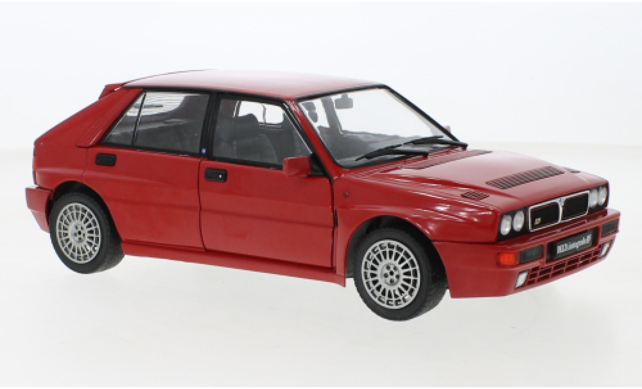 Lancia Delta 1/18 Solido HF Integrale rood 1991 modelauto