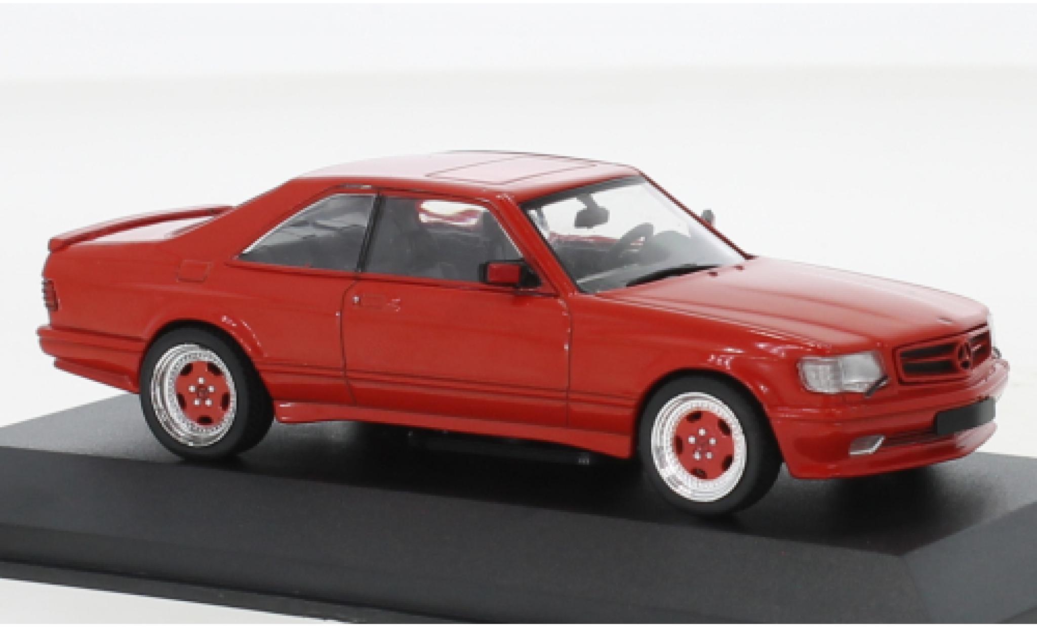 Mercedes 560 1/43 Solido SEC (C126) AMG Wide Body rood 1990 modelauto