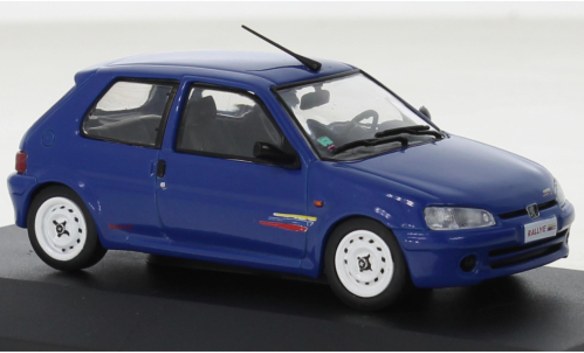 Peugeot 106 1/43 Solido Rally Phase II blauw 1995 modelauto