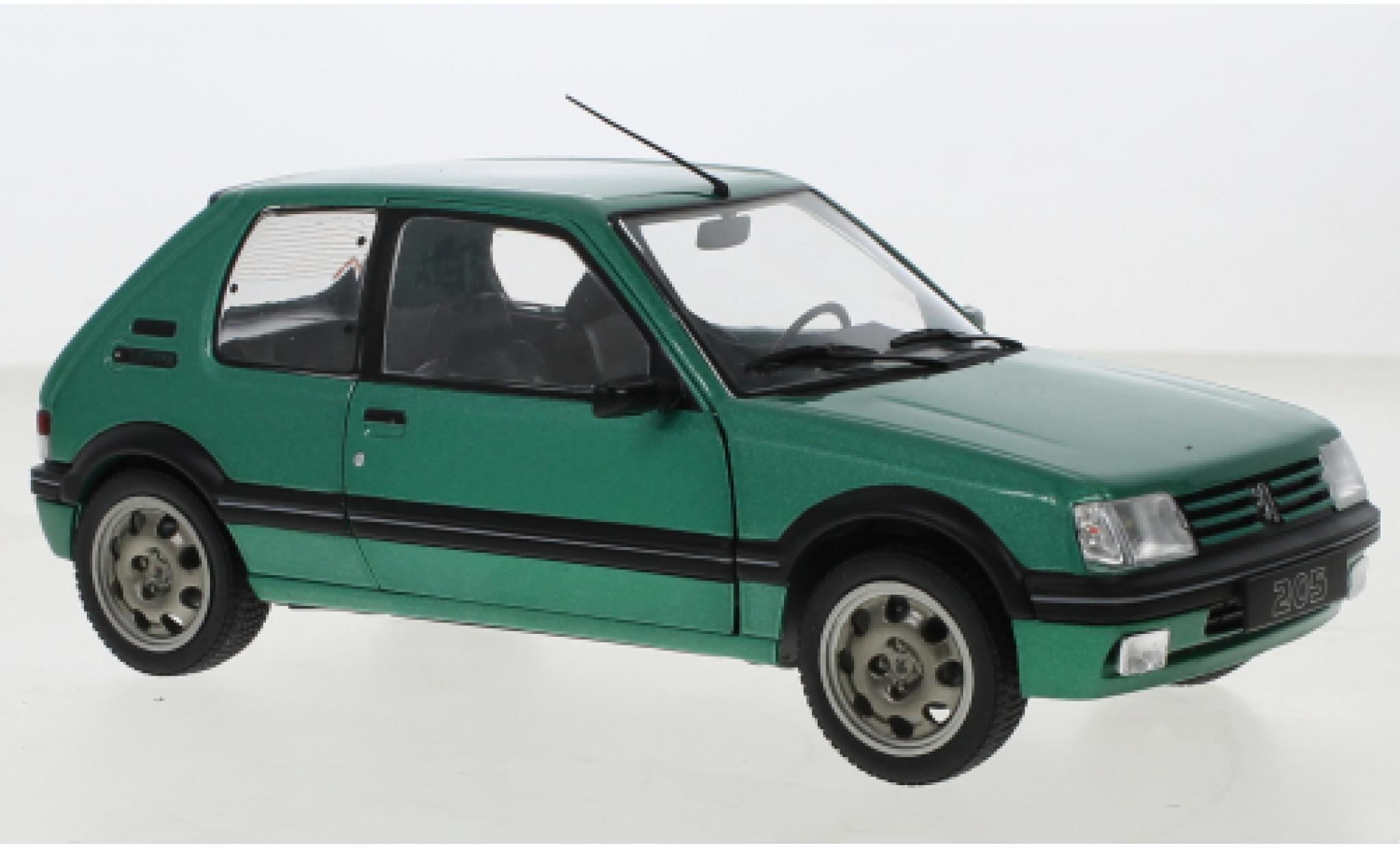Peugeot 205 1/18 Solido GTI Griffe metallic groen 1992 modelauto