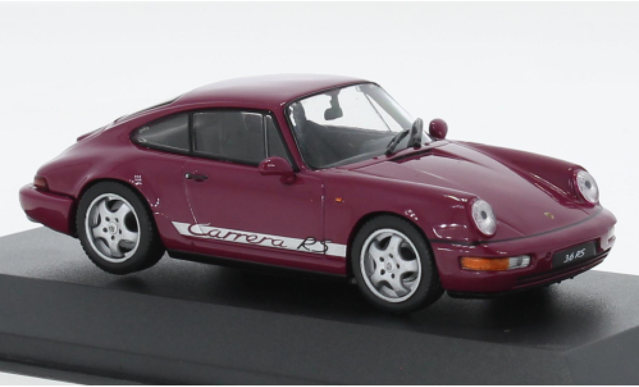 Porsche 964 1/43 Solido 911  RS paars 1992 modelauto