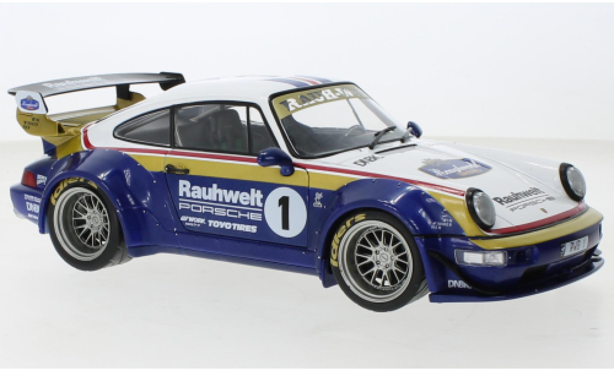 Porsche 964 RWB 1/18 Solido 911  blauw/wit 2022 modelauto