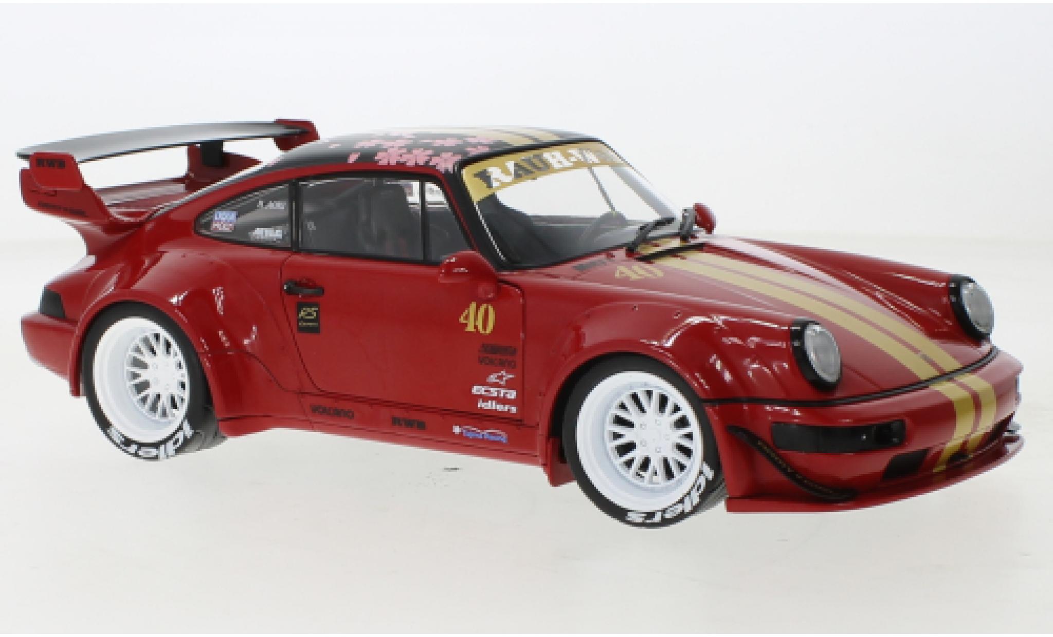 Porsche 964 RWB 1/18 Solido 911  rood Red Sakura 2021 modelauto