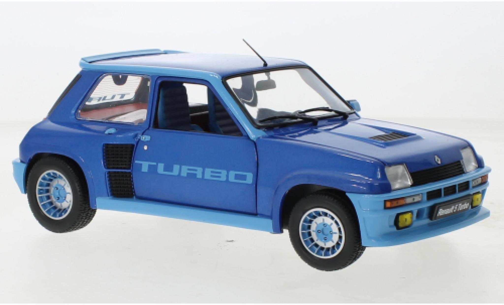 Renault 5 1/18 Solido Turbo metallic blauw 1981 modelauto