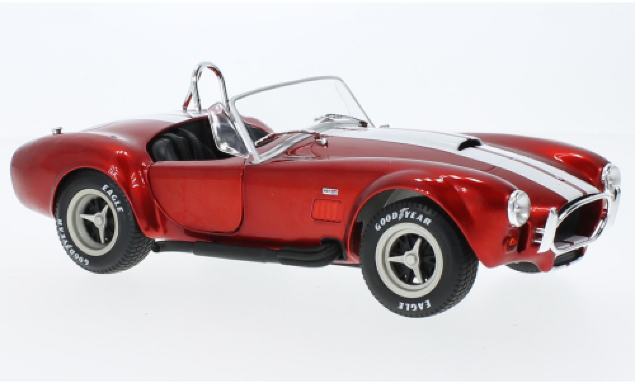 Shelby Cobra 1/18 Solido 427 S/C metallic rood/wit 1965 modelauto