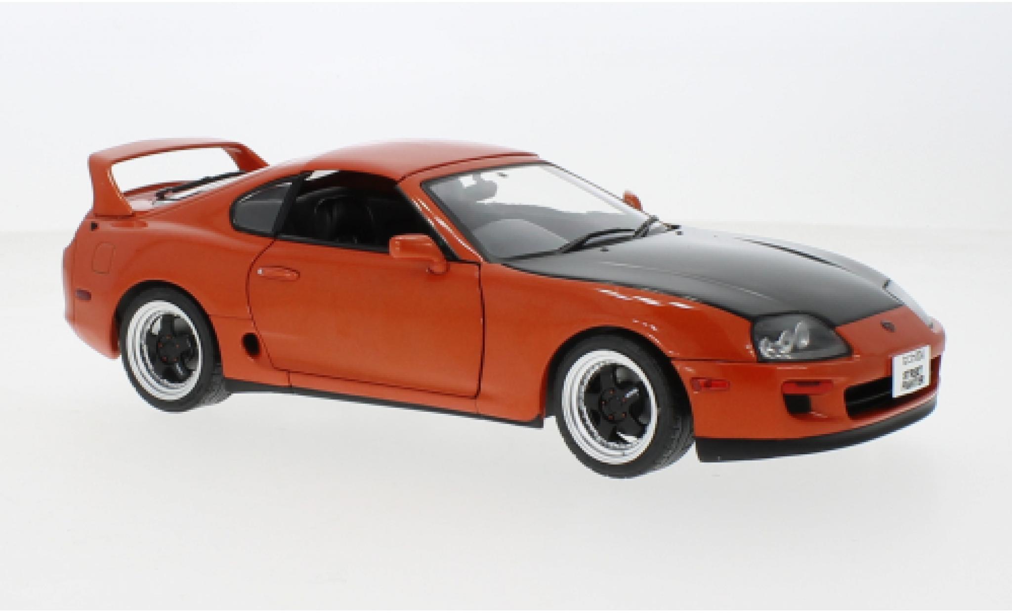 Toyota Supra 1/18 Solido MK4 (A80) metallic oranje/zwart 1993 modelauto