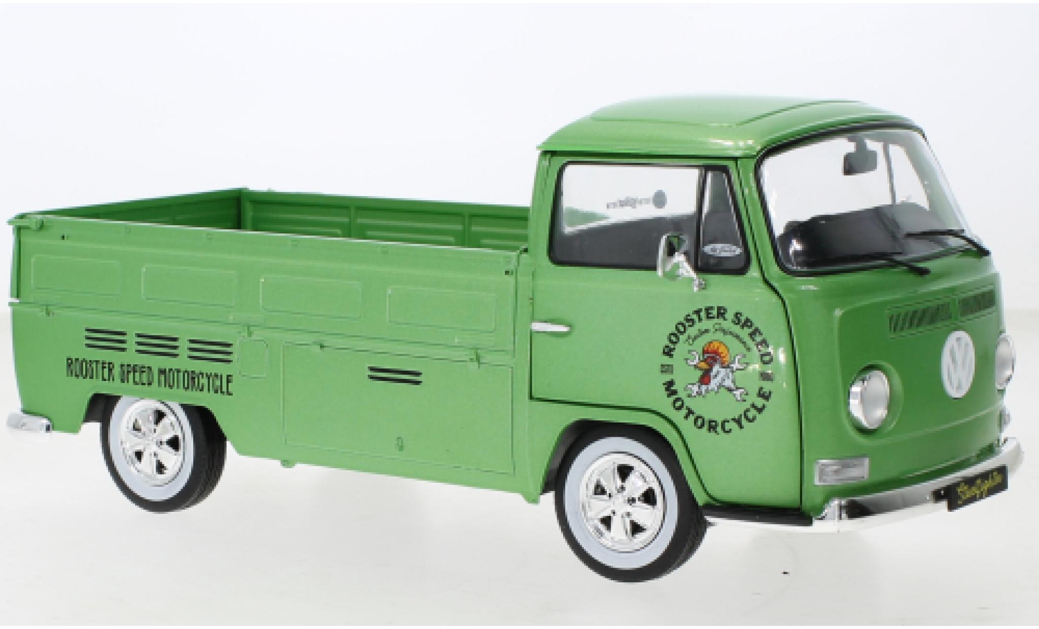 Volkswagen T2 1/18 Solido Pick Up Douane metallic la chaux Rooster Speed 1968 modelauto